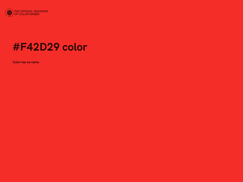 #F42D29 color image