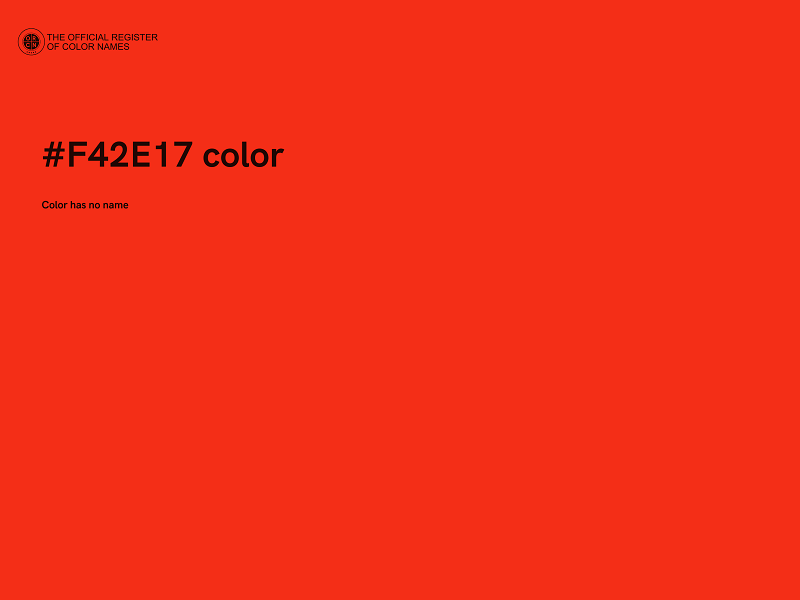 #F42E17 color image