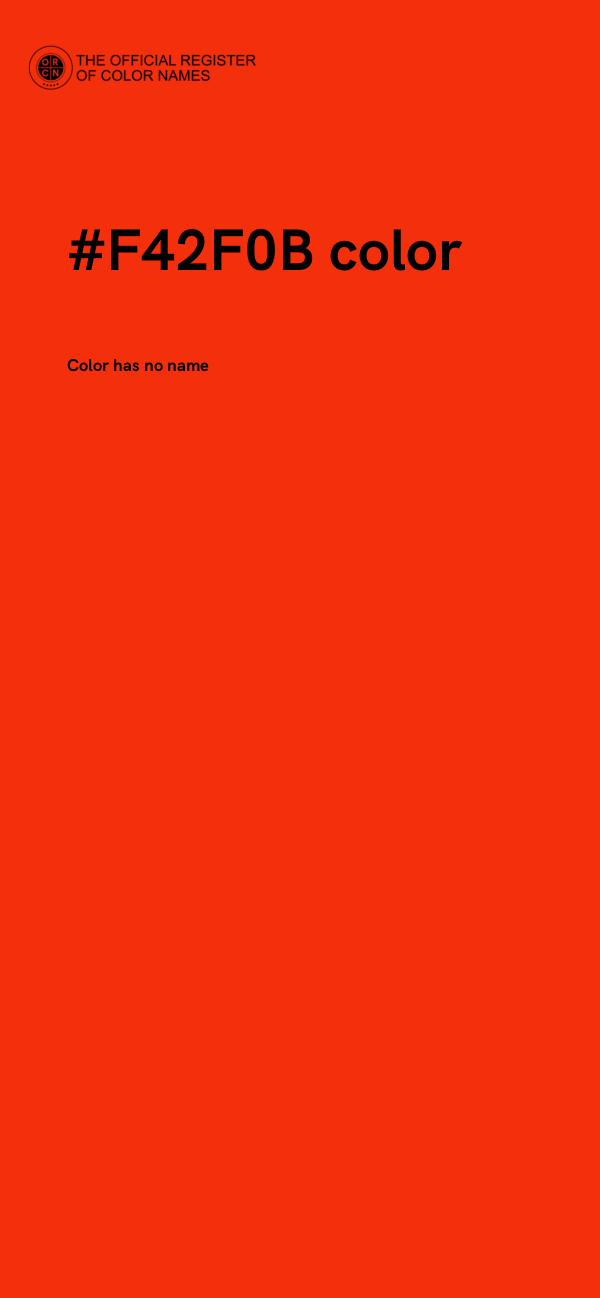 #F42F0B color image