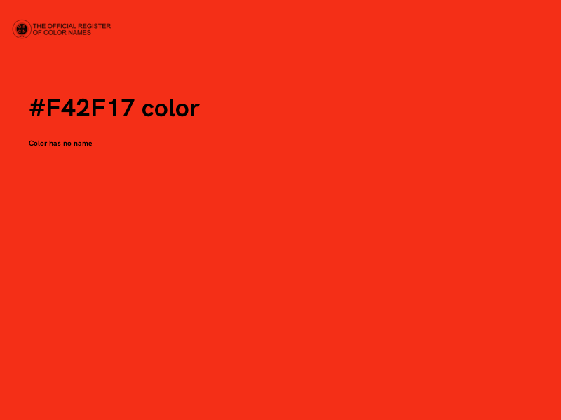 #F42F17 color image