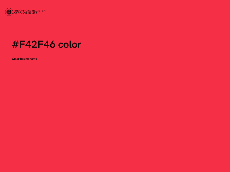 #F42F46 color image