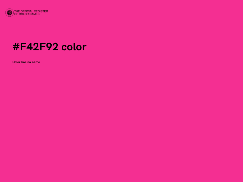 #F42F92 color image