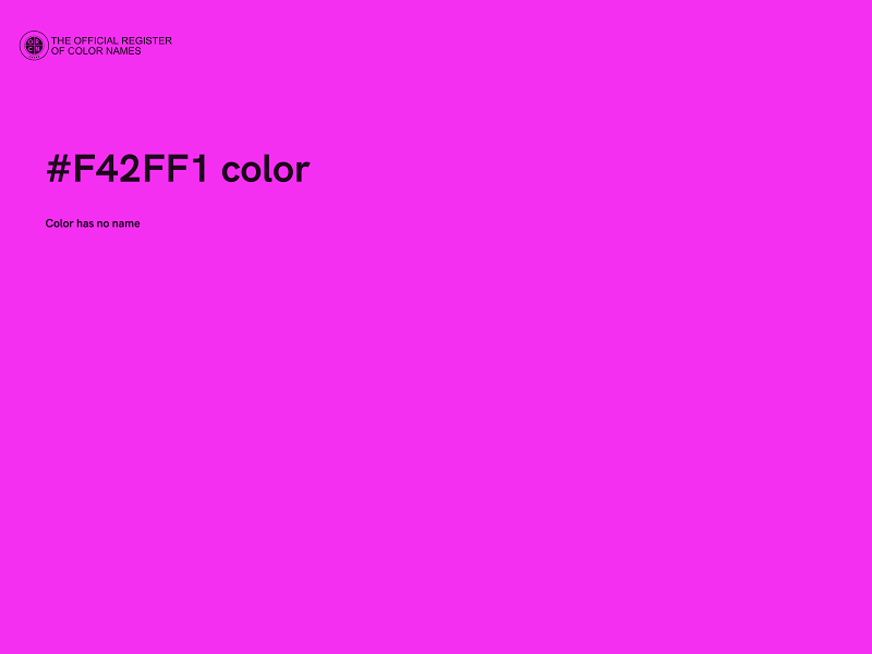 #F42FF1 color image