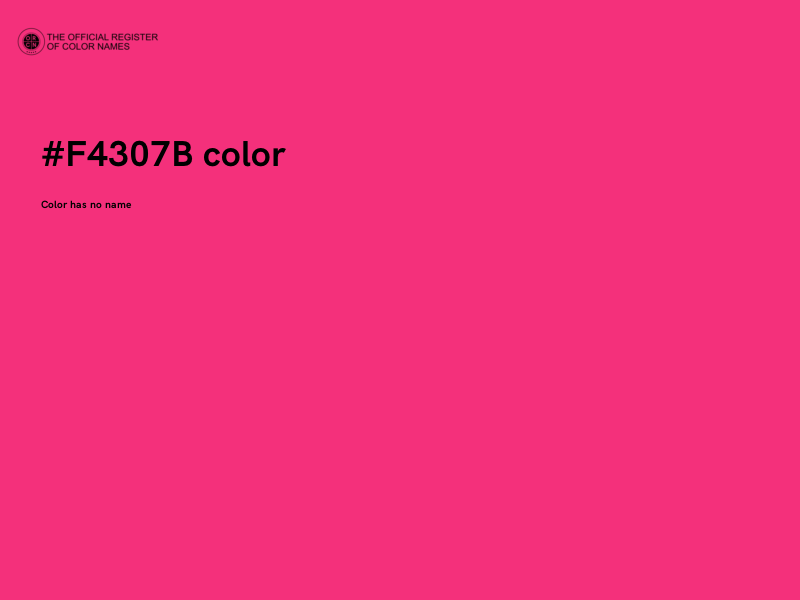 #F4307B color image