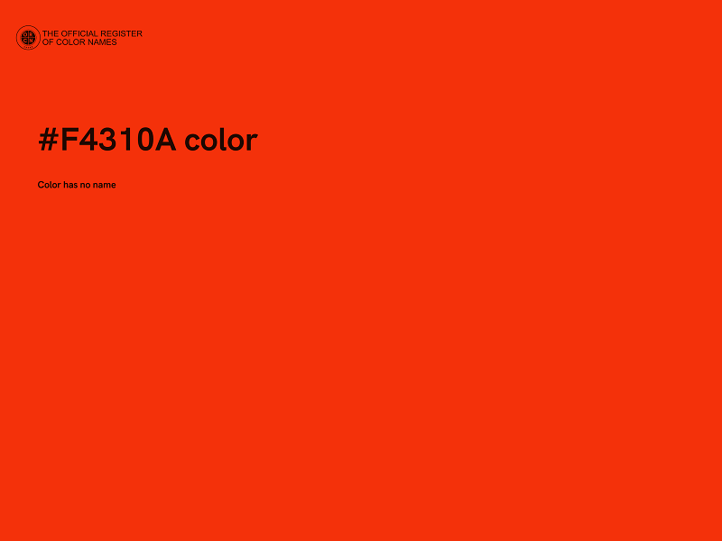 #F4310A color image