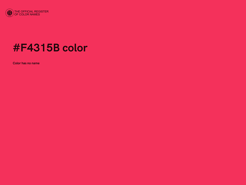 #F4315B color image