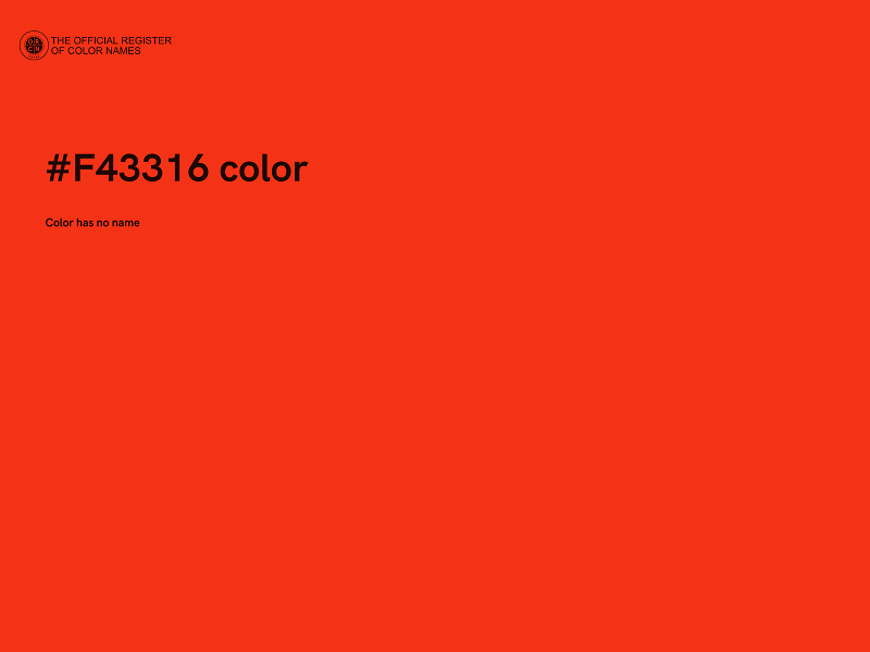 #F43316 color image