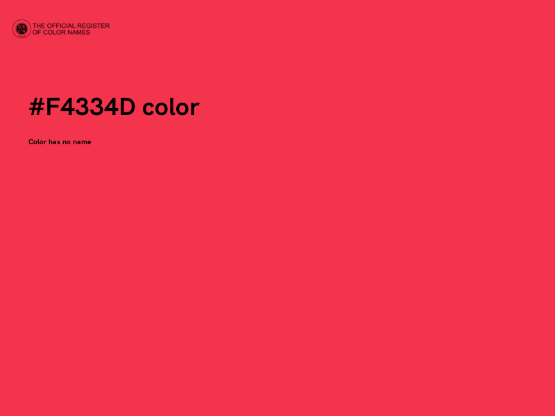 #F4334D color image