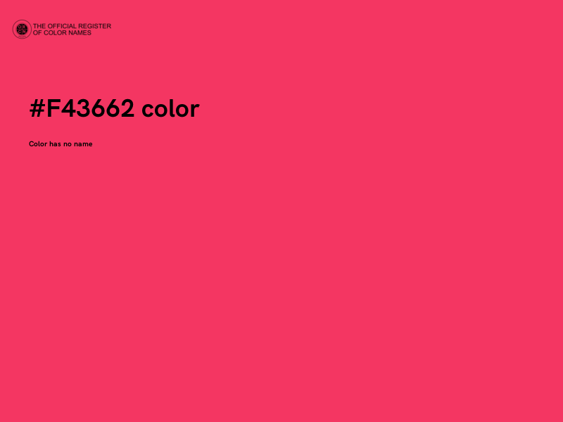 #F43662 color image