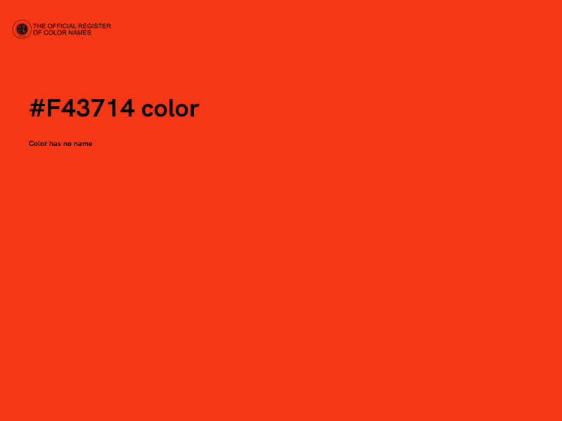 #F43714 color image