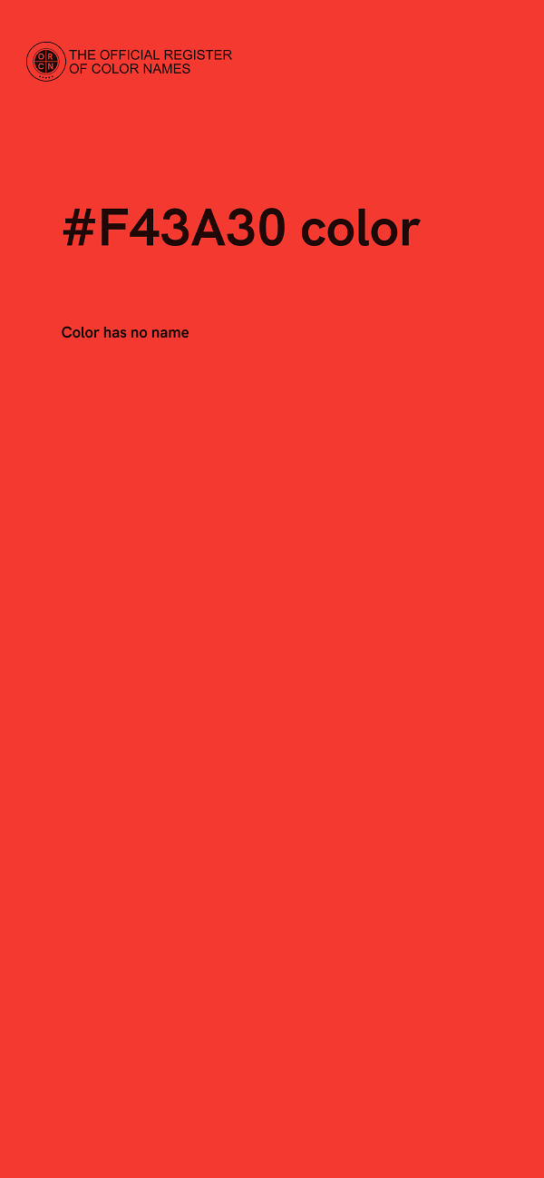 #F43A30 color image