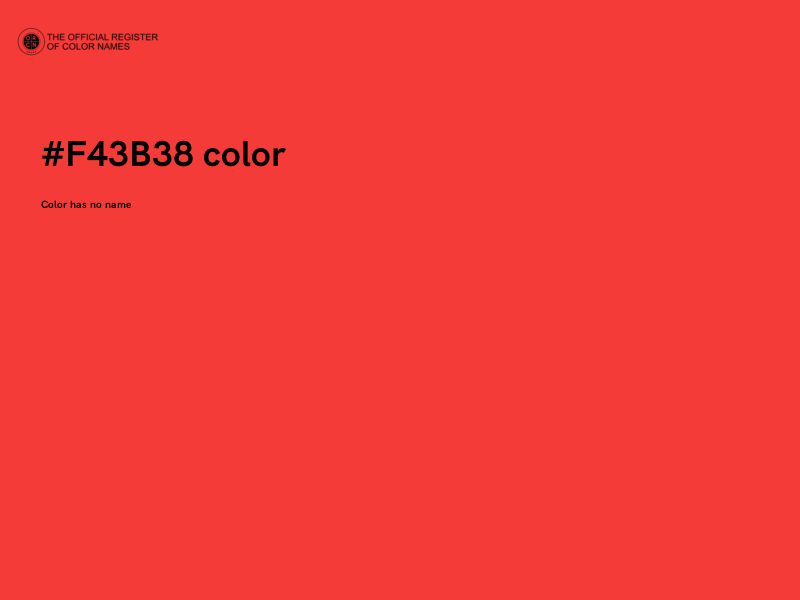 #F43B38 color image