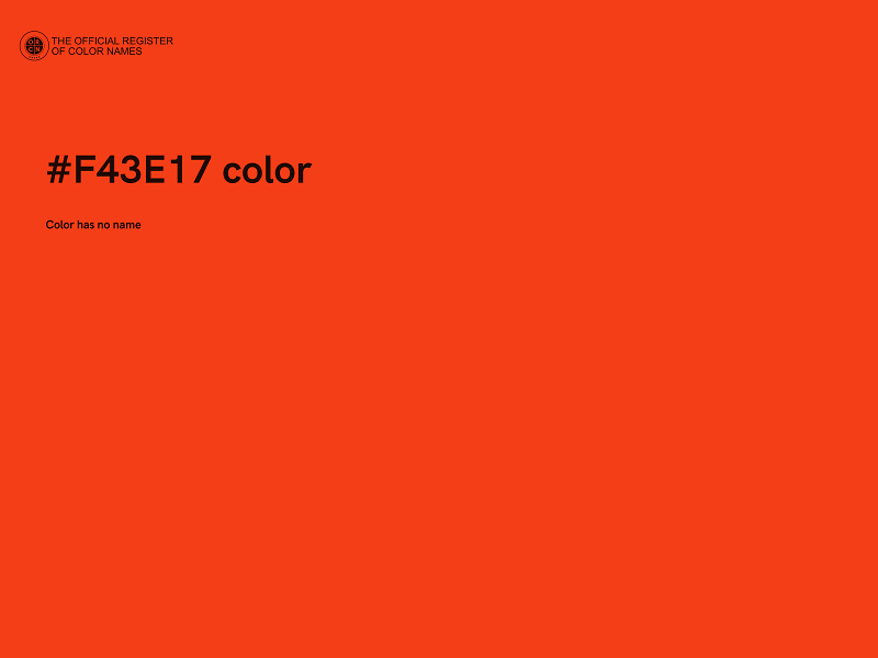 #F43E17 color image