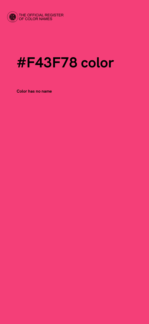 #F43F78 color image