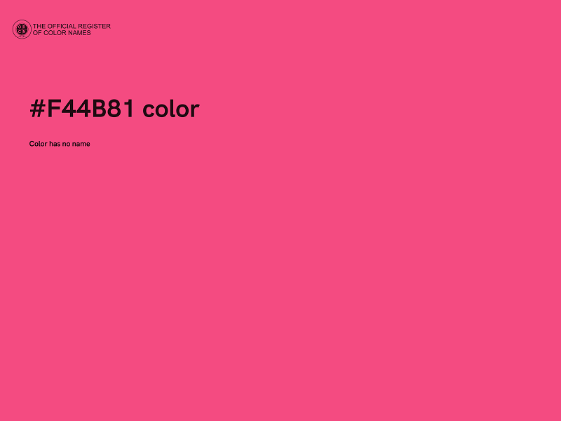 #F44B81 color image