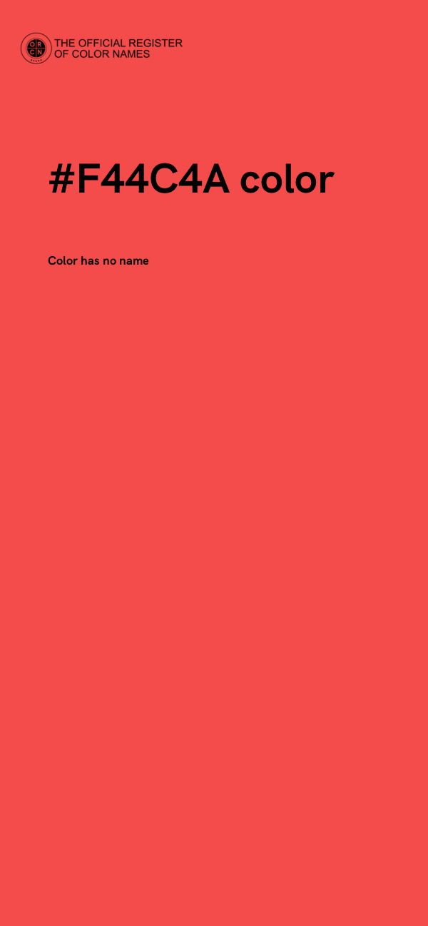 #F44C4A color image