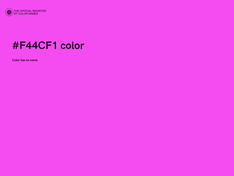 #F44CF1 color image