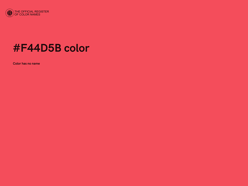 #F44D5B color image