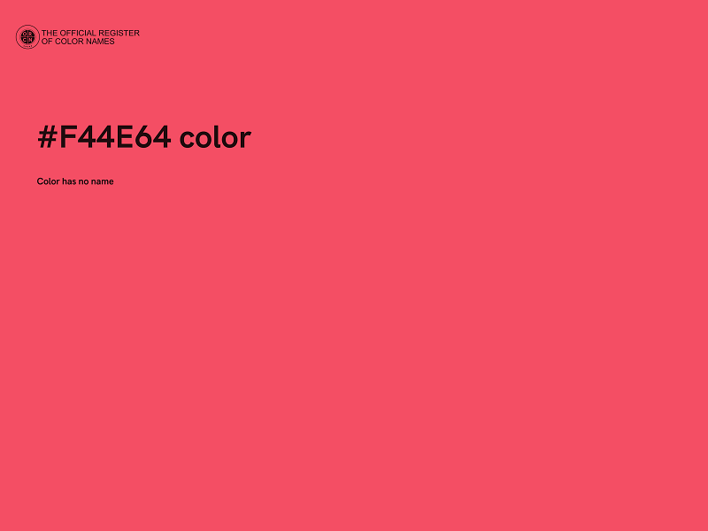 #F44E64 color image