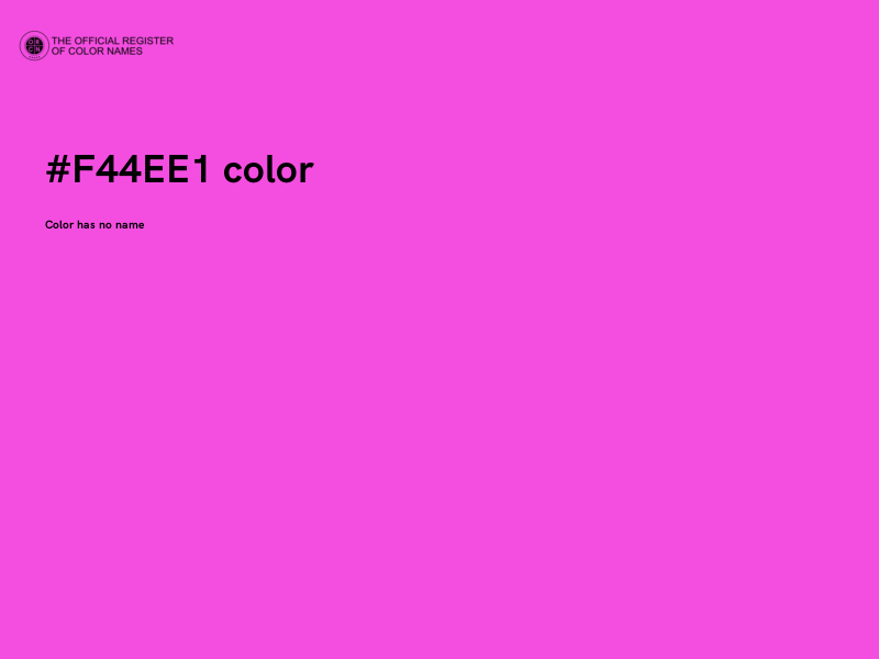 #F44EE1 color image