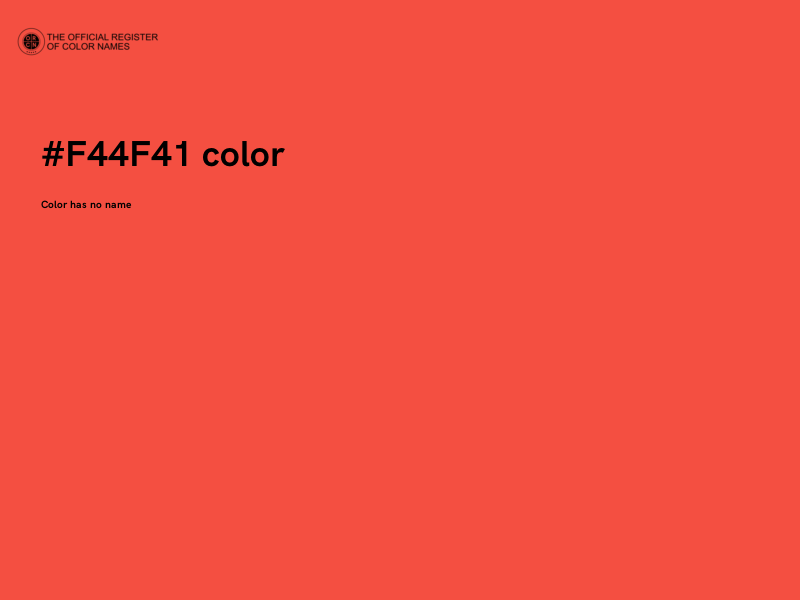 #F44F41 color image