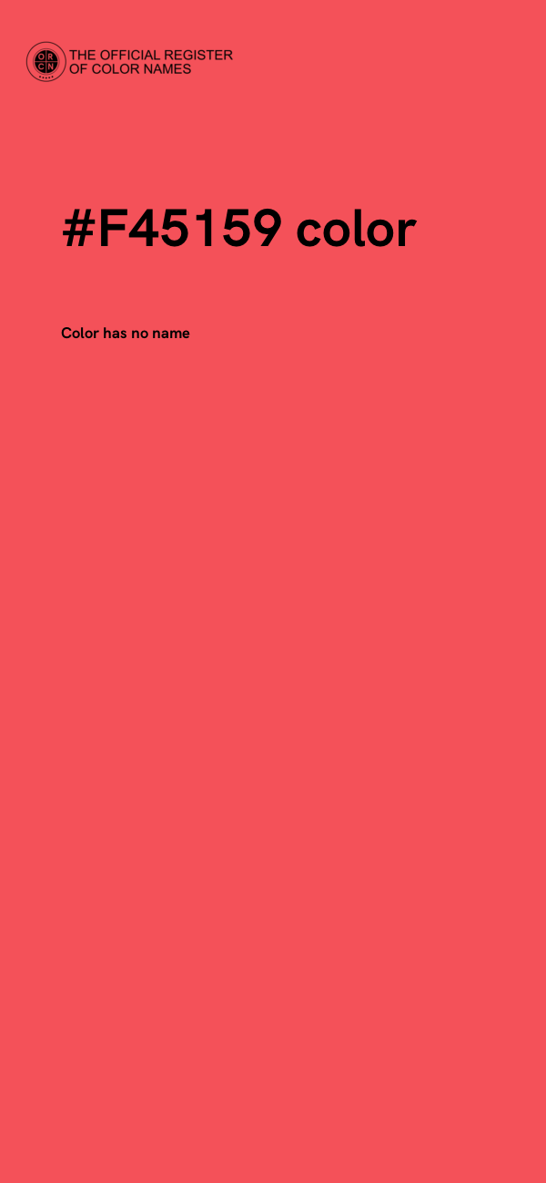 #F45159 color image