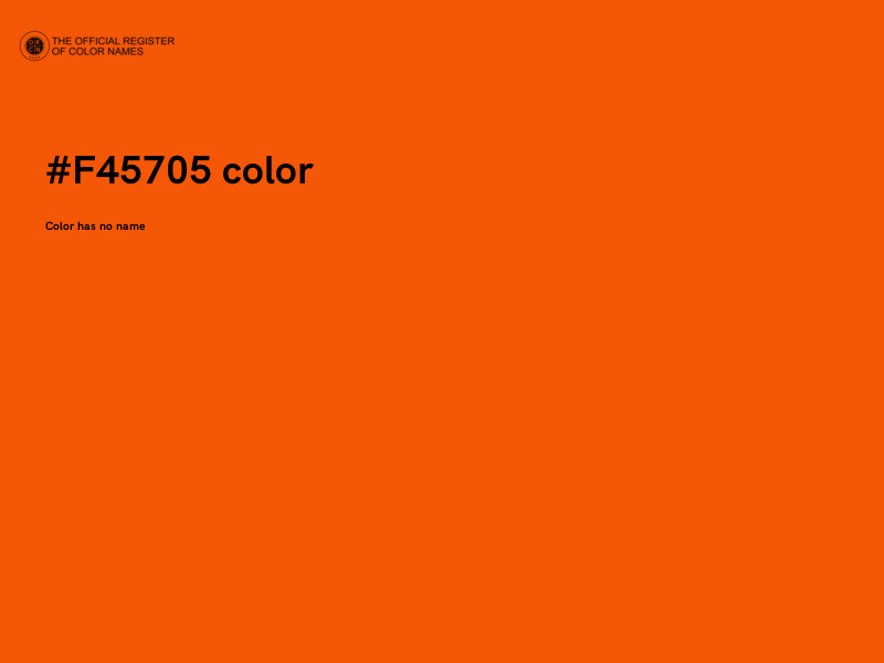 #F45705 color image