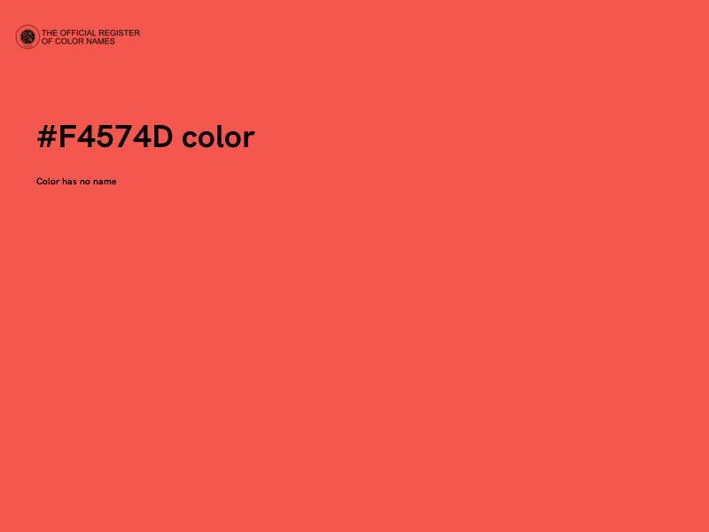 #F4574D color image