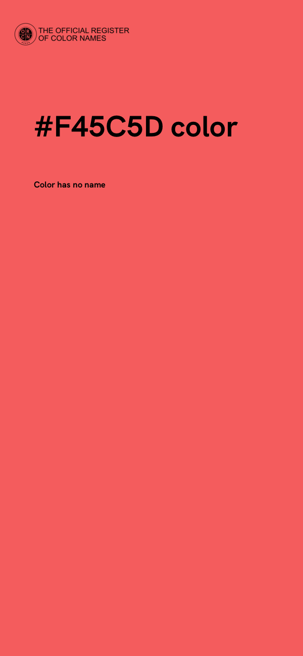 #F45C5D color image