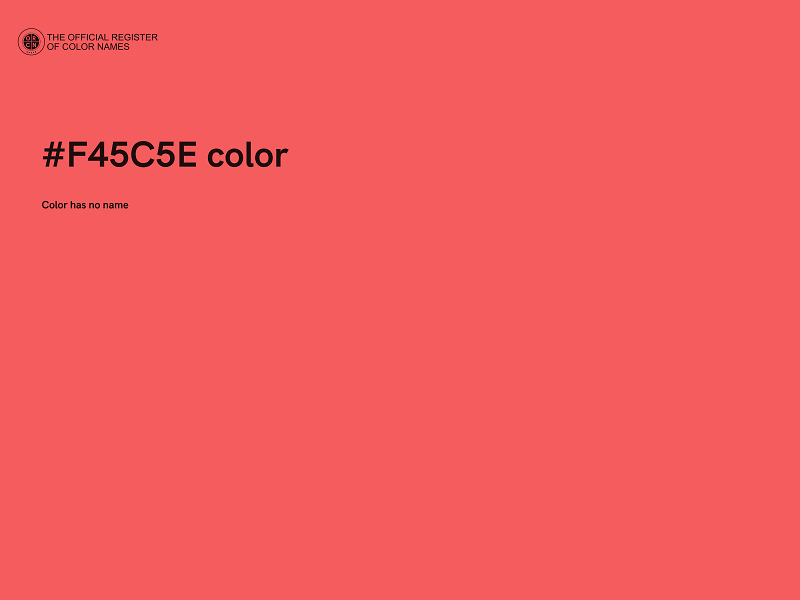 #F45C5E color image