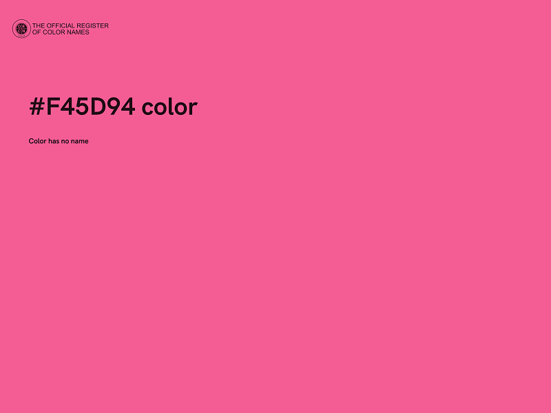 #F45D94 color image