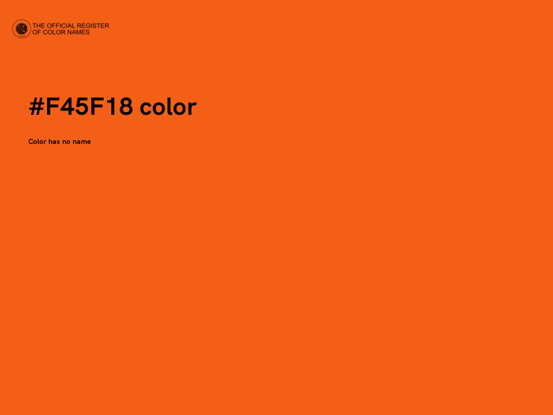 #F45F18 color image