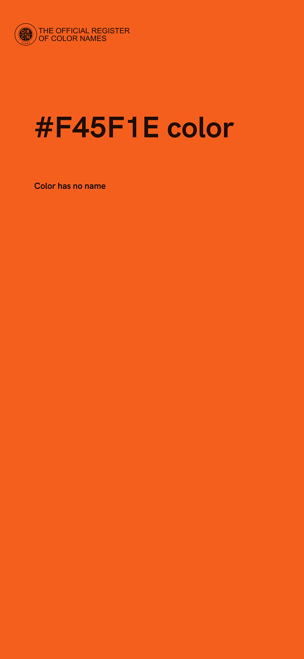 #F45F1E color image