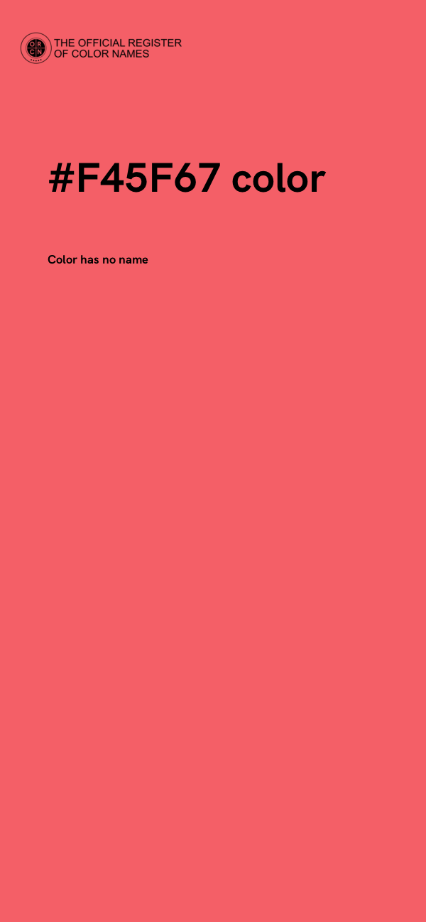 #F45F67 color image