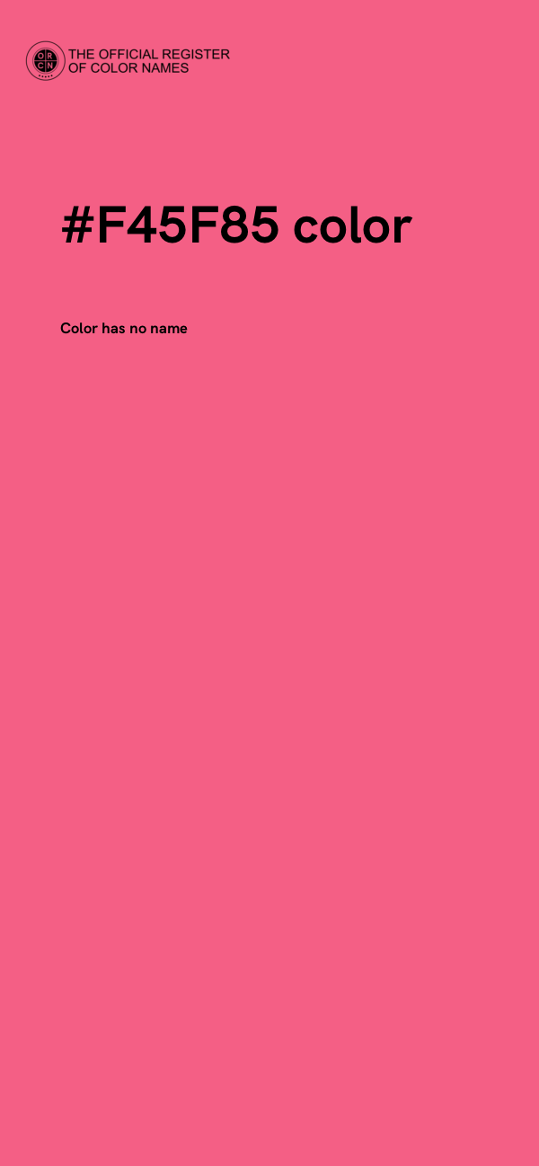 #F45F85 color image