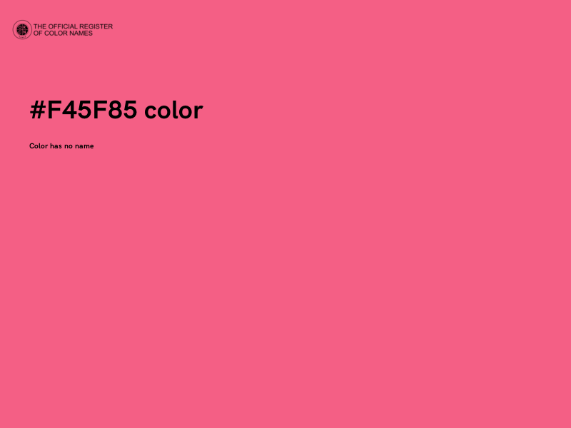 #F45F85 color image