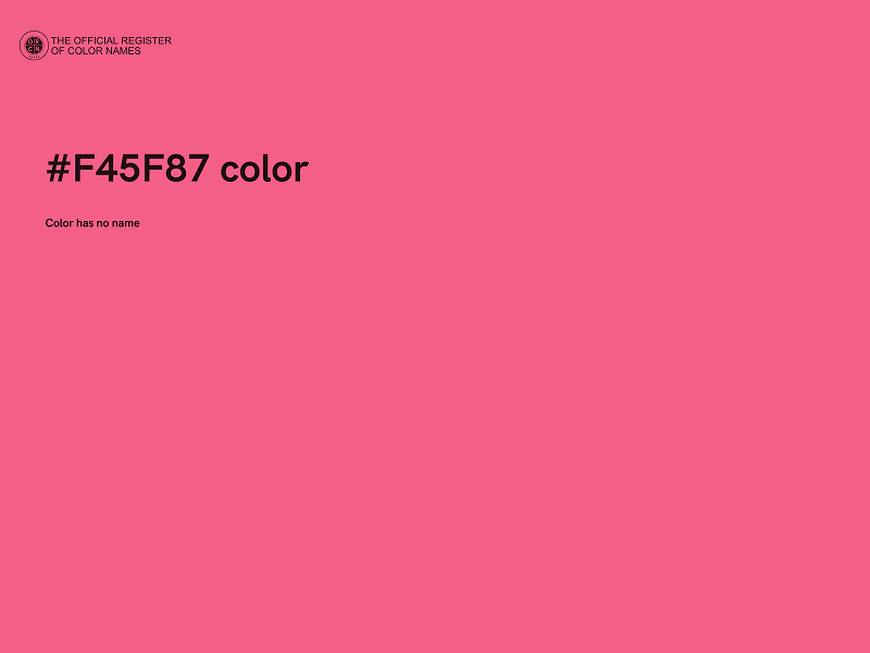 #F45F87 color image