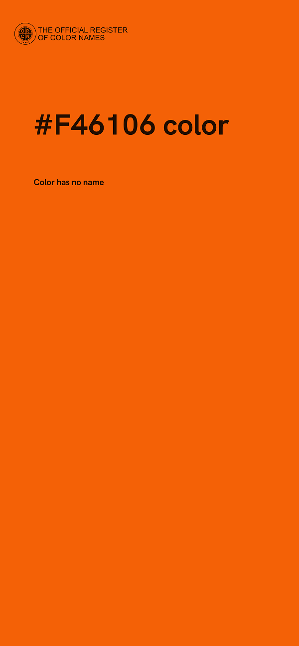 #F46106 color image
