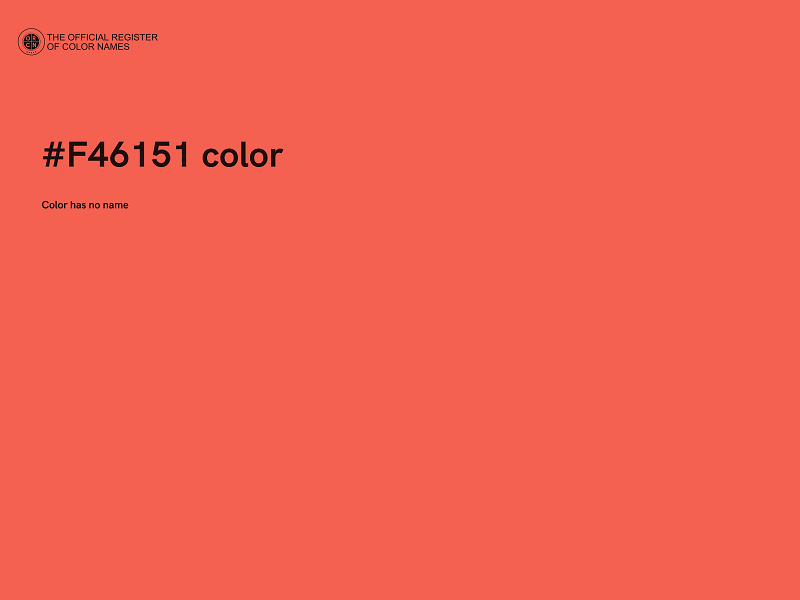 #F46151 color image