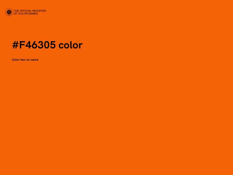 #F46305 color image