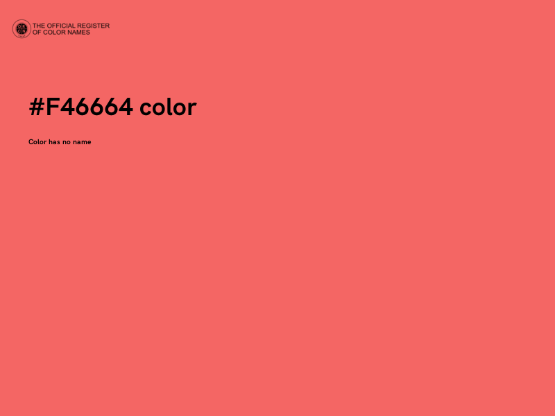 #F46664 color image