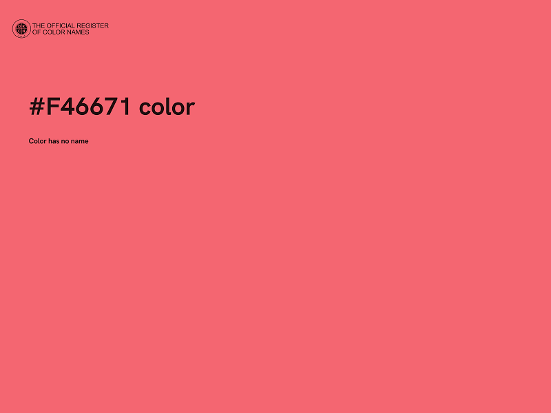 #F46671 color image