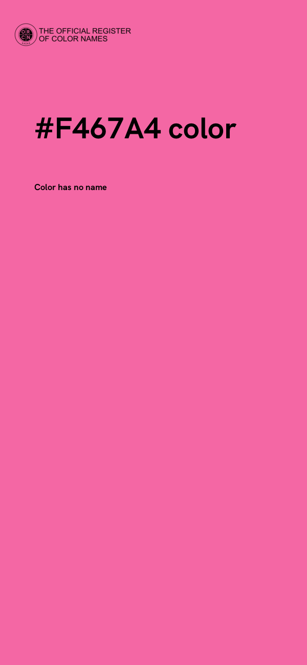 #F467A4 color image