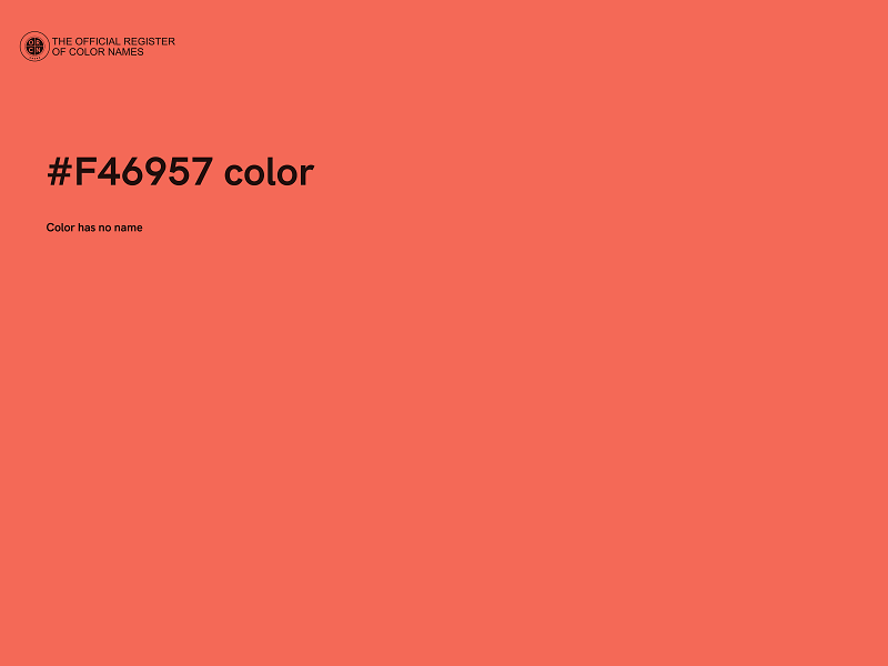#F46957 color image