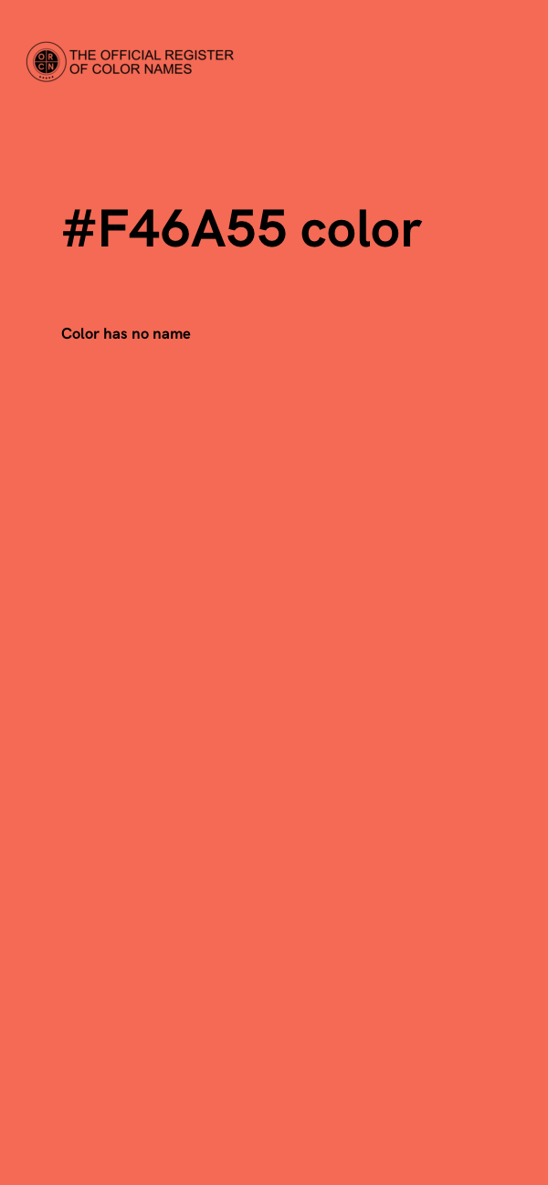 #F46A55 color image