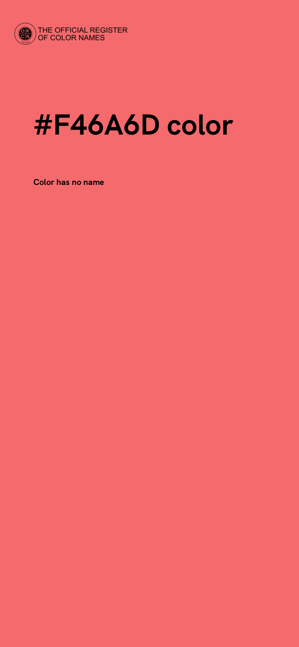 #F46A6D color image