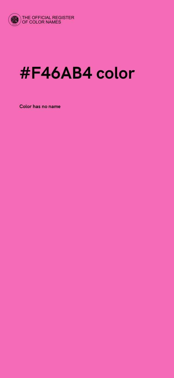 #F46AB4 color image