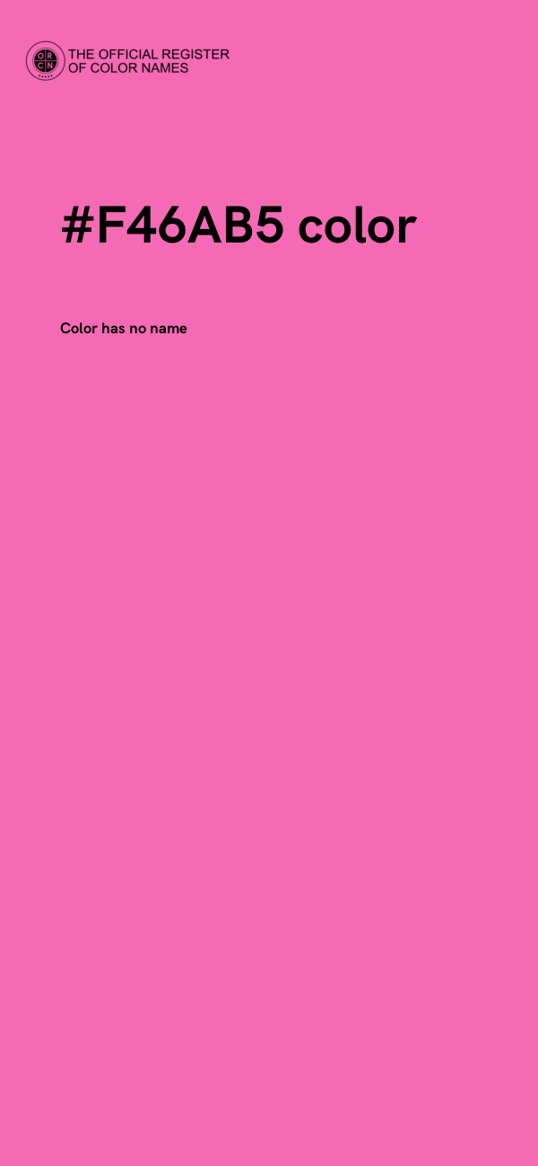 #F46AB5 color image