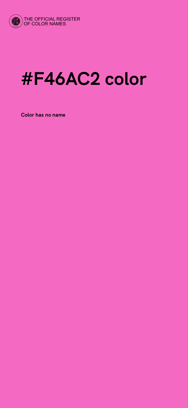 #F46AC2 color image