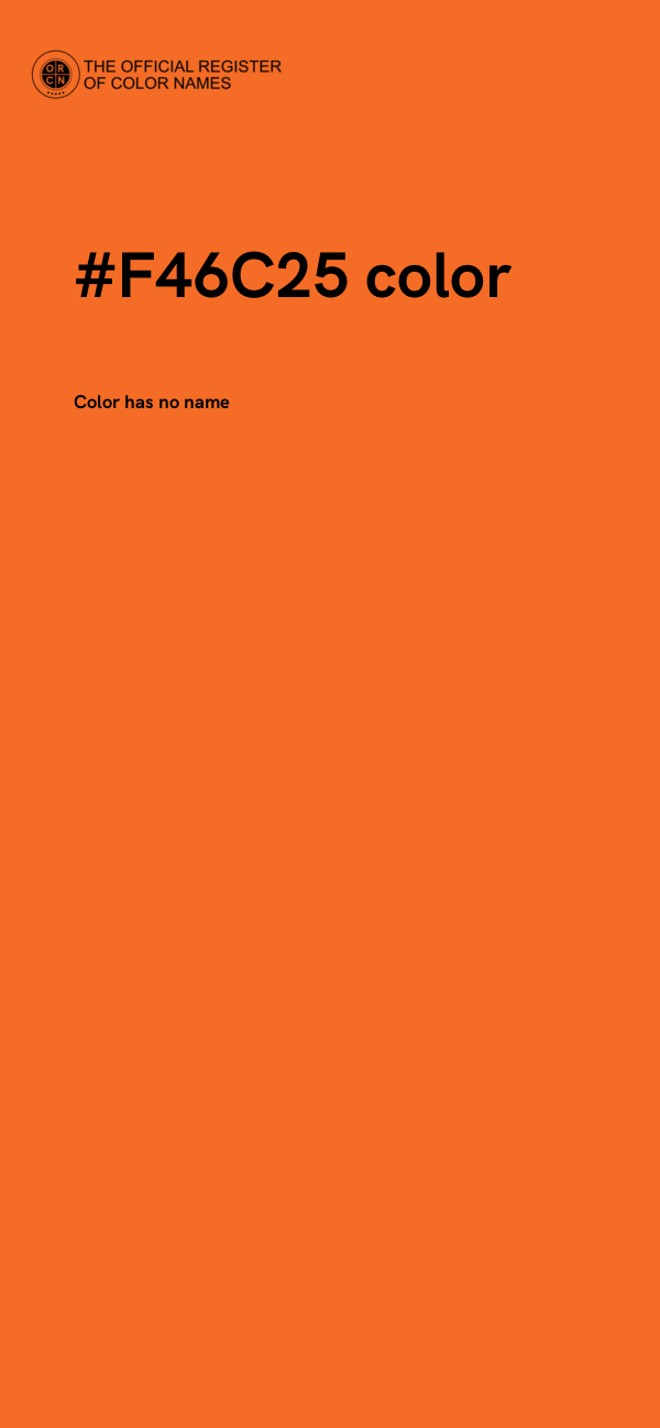 #F46C25 color image